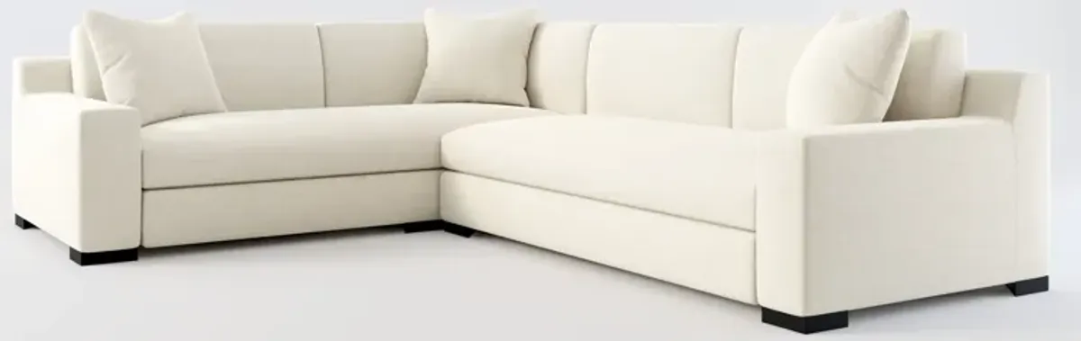 Ethan Foam Comfort 2-Piece Large Sectional with Right-Facing Sofa - Curious Pearl