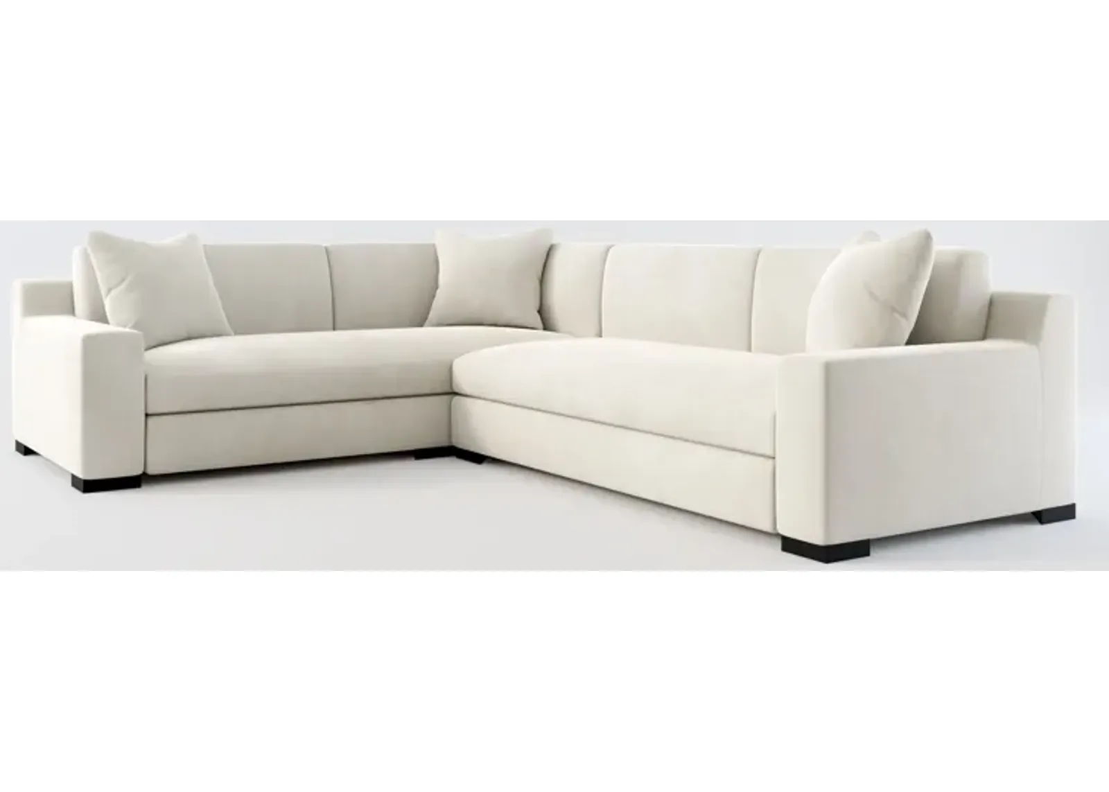 Ethan Foam Comfort 2-Piece Sectional with Right-Facing Sofa - Laurent Beach