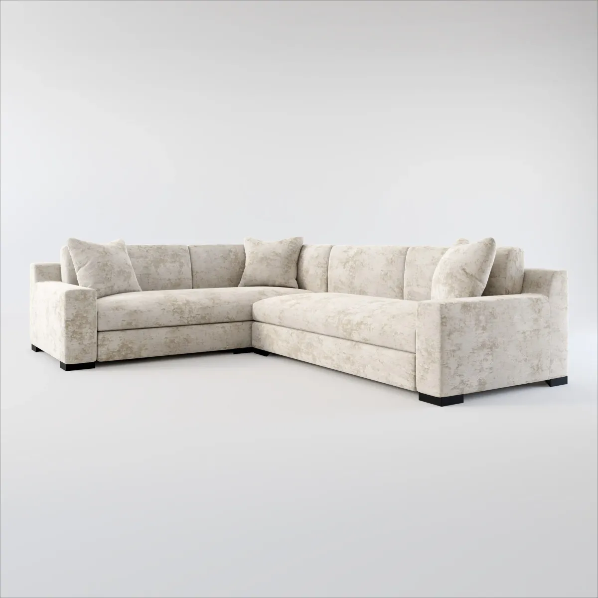 Ethan Foam Comfort 2-Piece Large Sectional with Right-Facing Sofa - Hearth Cement