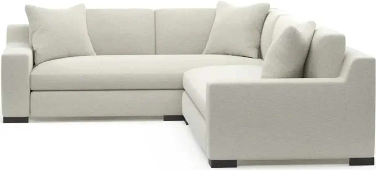 Ethan Foam Comfort 2 Piece Sectional with Right-Facing Sofa - Living Large White