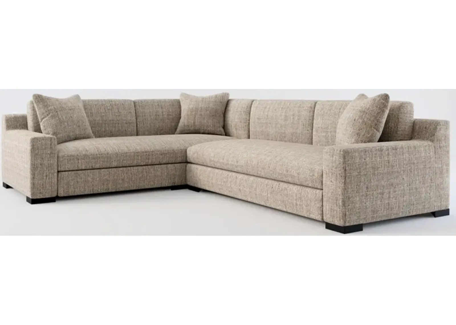 Ethan Foam Comfort 2-Piece Large Sectional with Right-Facing Sofa - Mason Flint