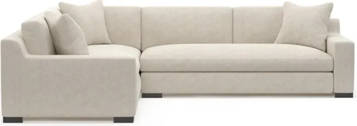 Ethan Foam Comfort 2-Piece Sectional with Right-Facing Sofa - M Ivory