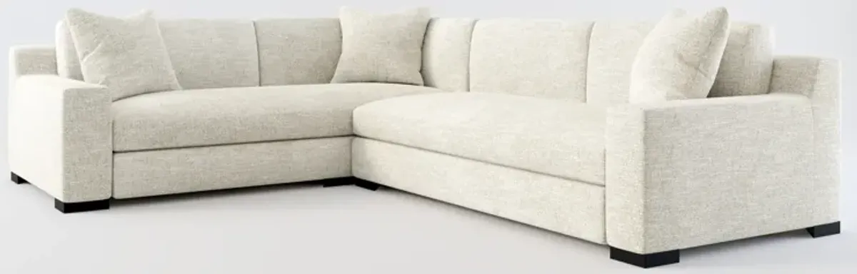 Ethan Foam Comfort 2-Piece Sectional with Right-Facing Sofa - M Ivory