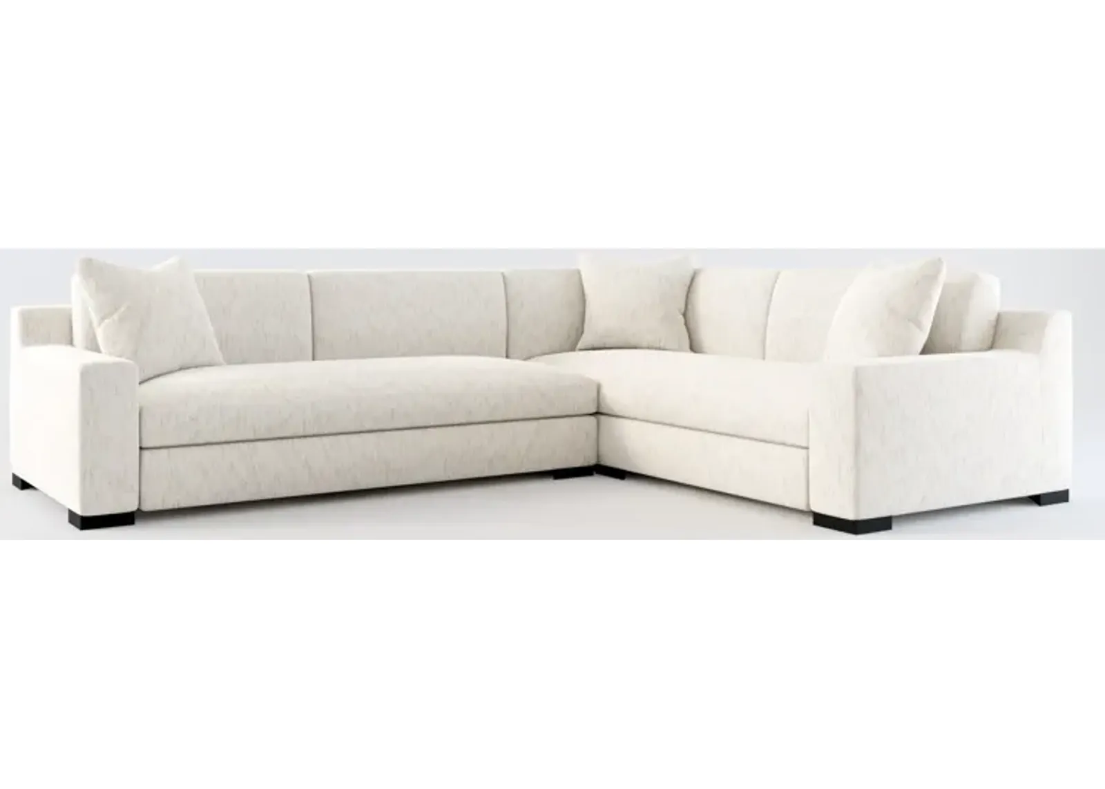 Ethan Hybrid Comfort 2-Piece Sectional with Left-Facing Sofa - P.T. Cream