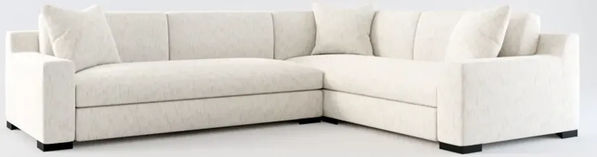 Ethan Hybrid Comfort 2-Piece Sectional with Left-Facing Sofa - P.T. Cream