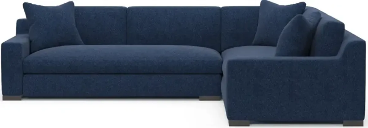 Ethan Hybrid Comfort 2-Piece Sectional with Left-Facing Sofa - Oslo Navy