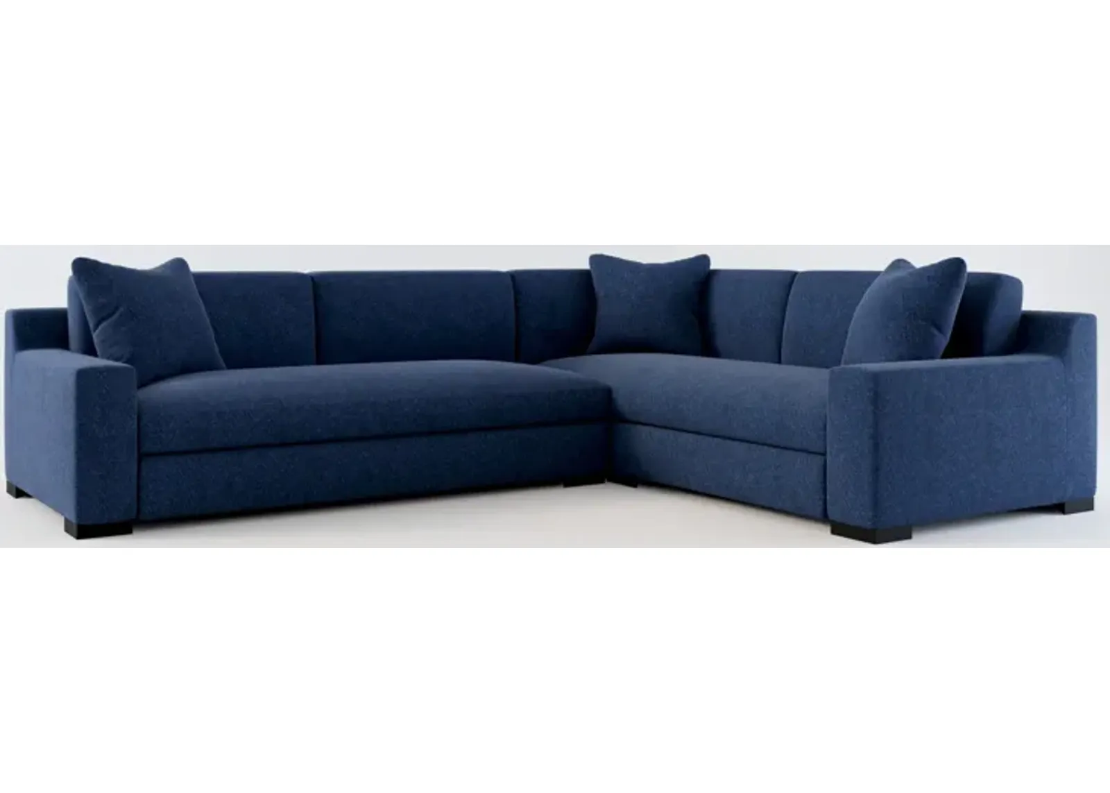 Ethan Hybrid Comfort 2-Piece Sectional with Left-Facing Sofa - Oslo Navy