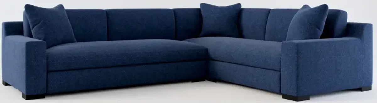 Ethan Hybrid Comfort 2-Piece Sectional with Left-Facing Sofa - Oslo Navy