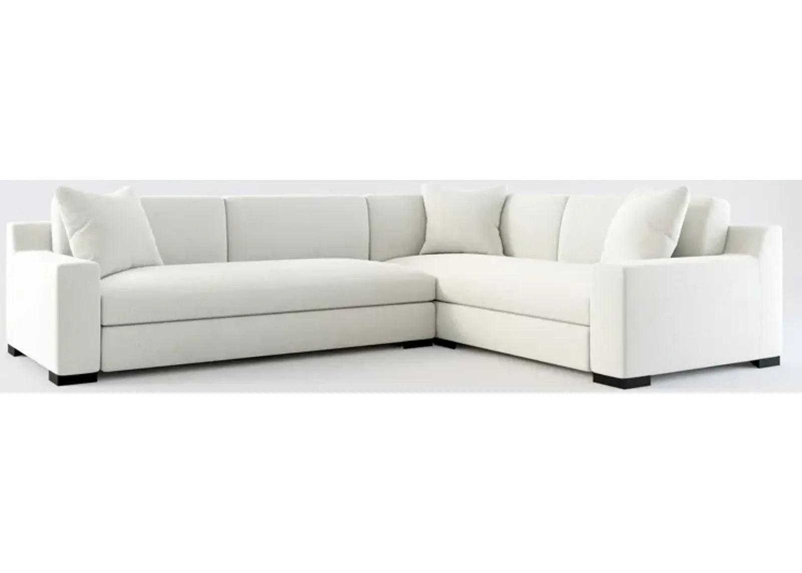 Ethan Hybrid Comfort 2-Piece Sectional with Left-Facing Sofa - Oslo Snow