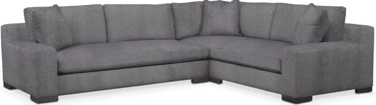 Ethan Cumulus 2 Piece Large Sectional with Left-Facing Sofa - Living Large Charcoal