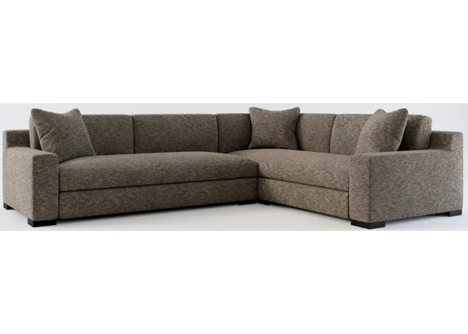 Ethan Hybrid Comfort 2-Piece Sectional with Left-Facing Sofa - M Walnut