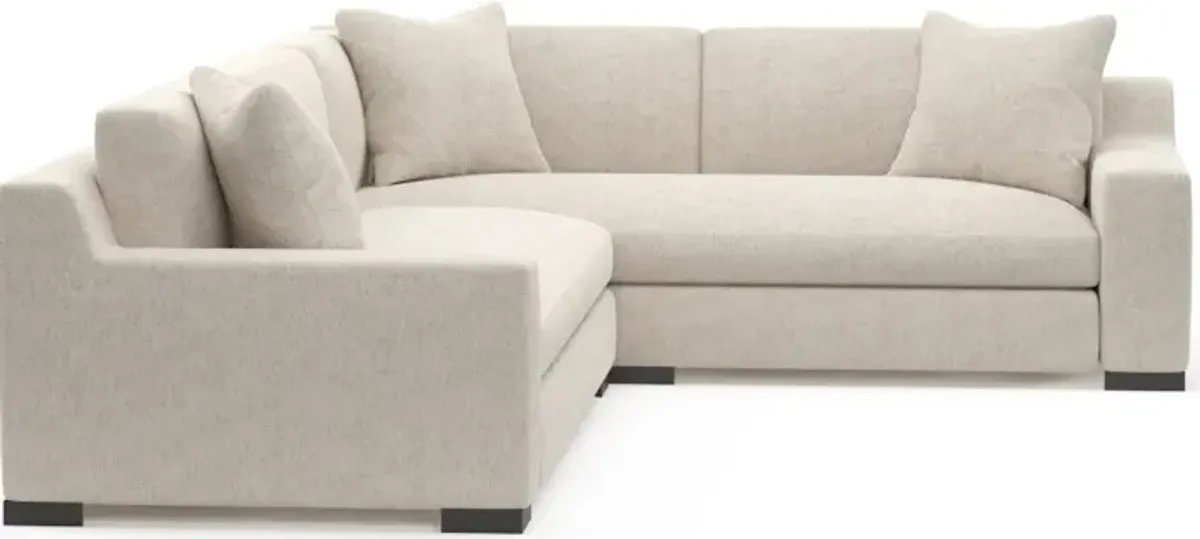 Ethan Hybrid Comfort 2-Piece Sectional with Left-Facing Sofa - M Ivory