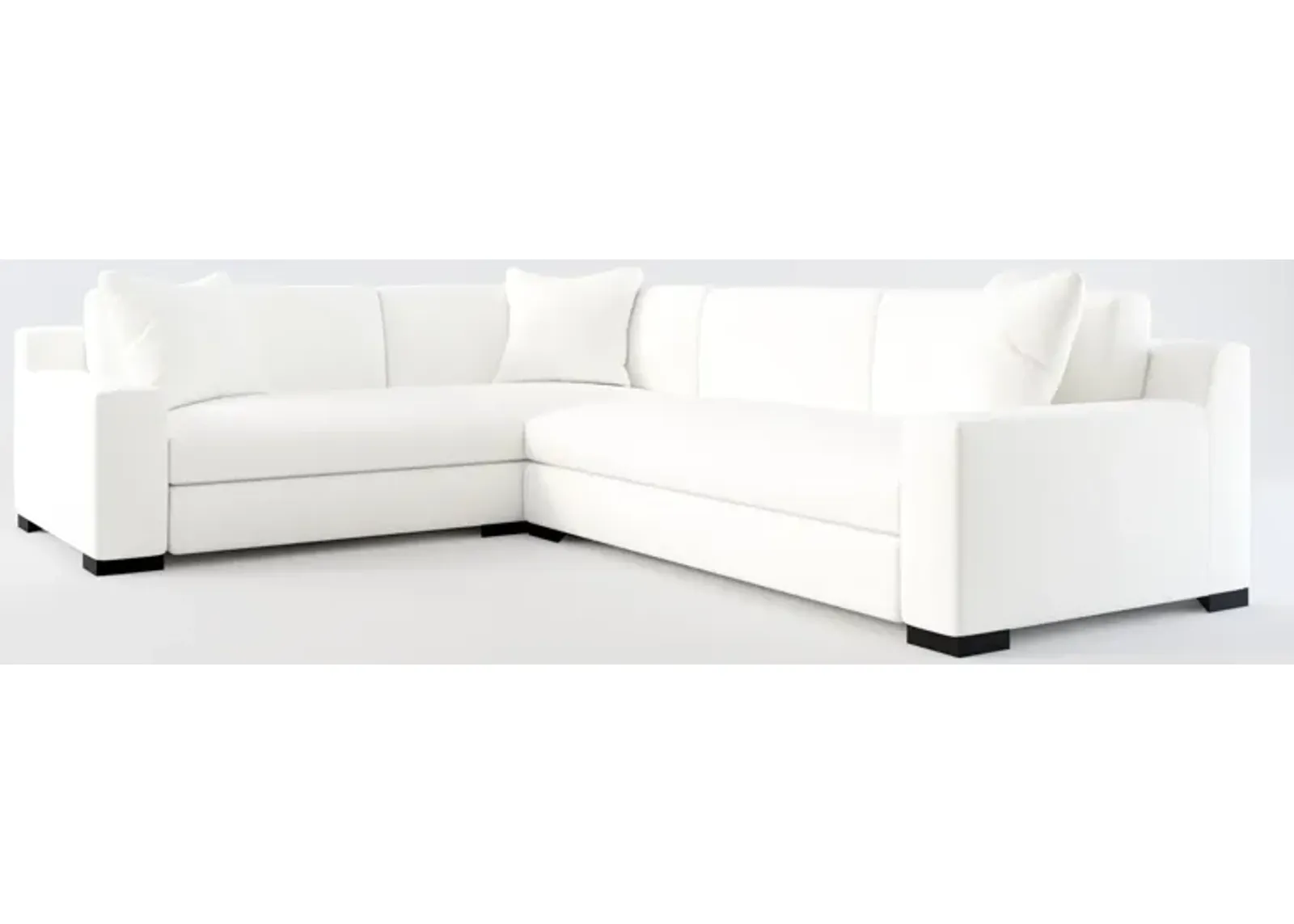 Ethan Hybrid Comfort 2-Piece Sectional with Right-Facing Sofa - Contessa Vanilla