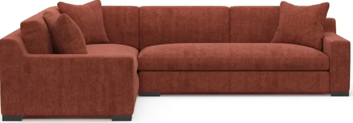 Ethan Hybrid Comfort 2-Piece Sectional with Right-Facing Sofa - Contessa Paprika