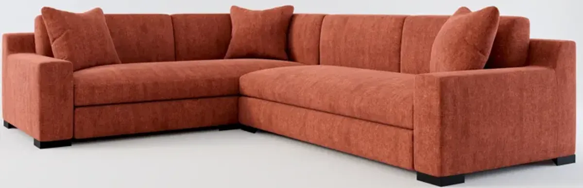 Ethan Hybrid Comfort 2-Piece Sectional with Right-Facing Sofa - Contessa Paprika