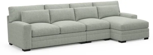 Boston Foam Comfort Sectional - Broderick Sea Glass