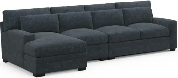 Boston Foam Comfort Sectional - Argo Navy