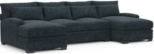 Boston Foam Comfort Sectional - Argo Navy