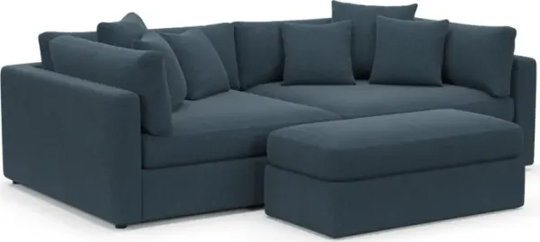 Sasha Foam Comfort Sectional - Broderick Indigo
