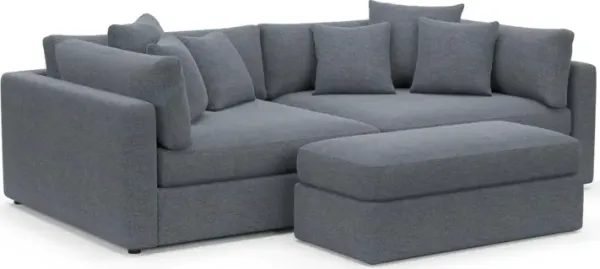 Sasha Foam Comfort Sectional - Bridger Navy