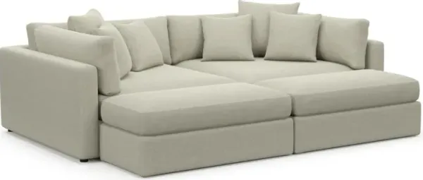 Sasha Foam Comfort Sectional - Liv Dove