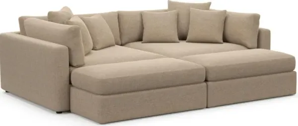 Sasha Foam Comfort Sectional - Liv Wicker
