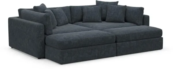 Sasha Foam Comfort Sectional - Argo Navy