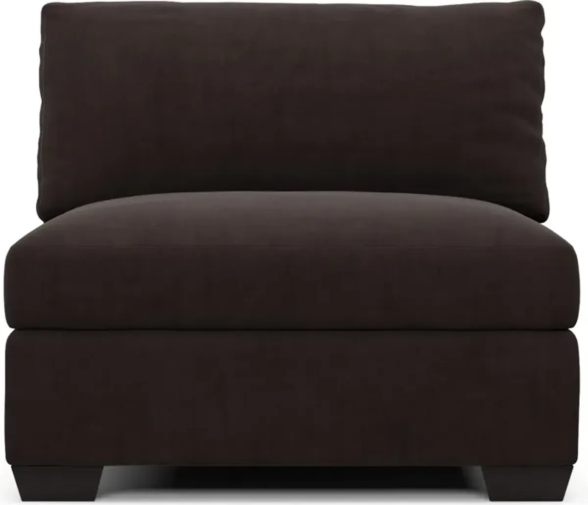 Beckham Foam Comfort Armless Chair - Merrimac Dark Brown