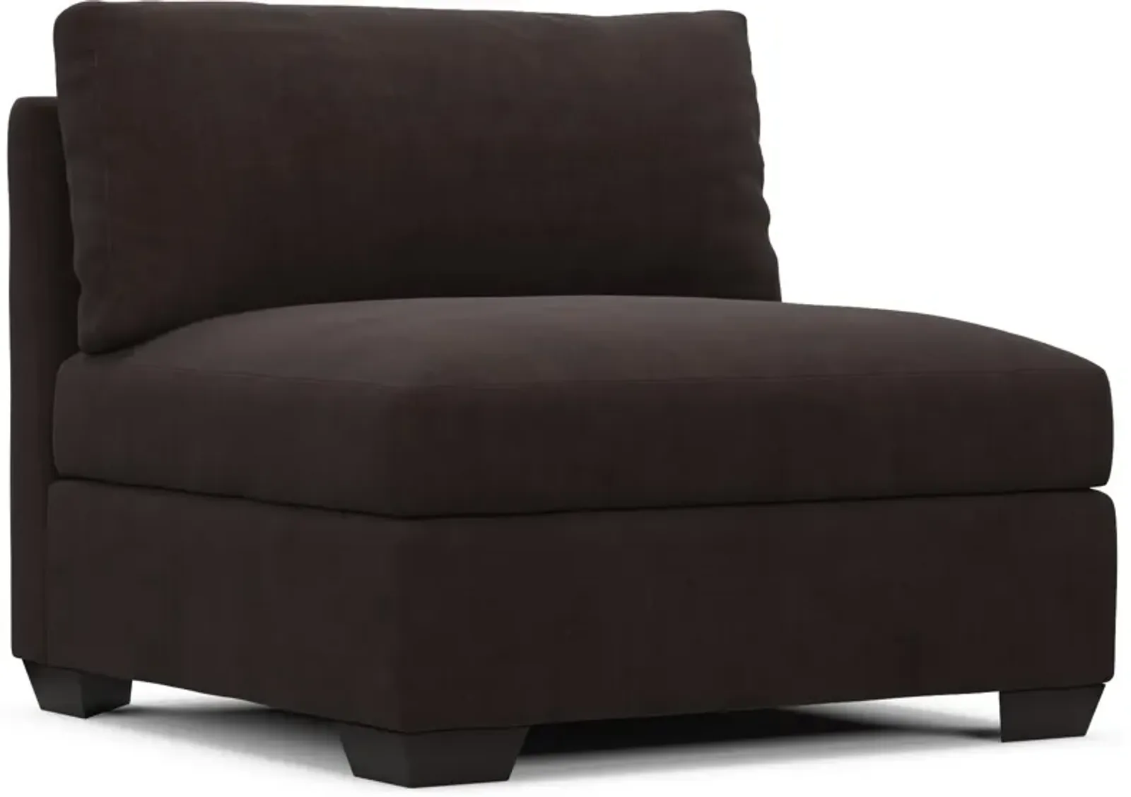 Beckham Foam Comfort Armless Chair - Merrimac Dark Brown