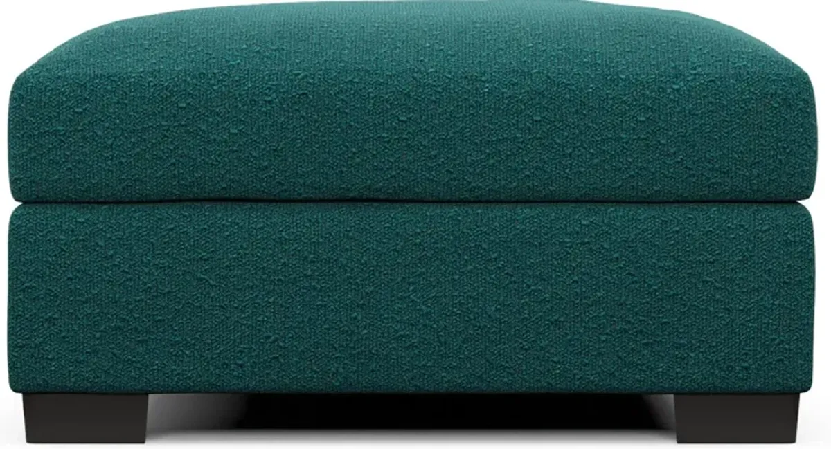 Beckham Foam Comfort Ottoman - Bloke Peacock