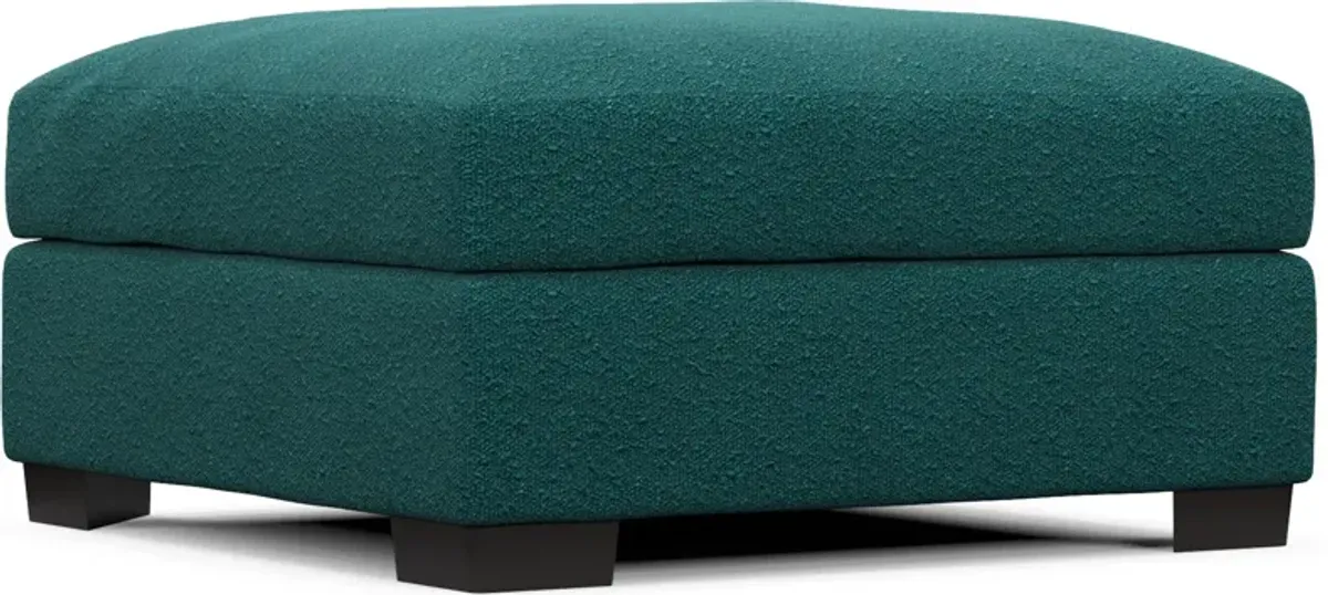 Beckham Foam Comfort Ottoman - Bloke Peacock