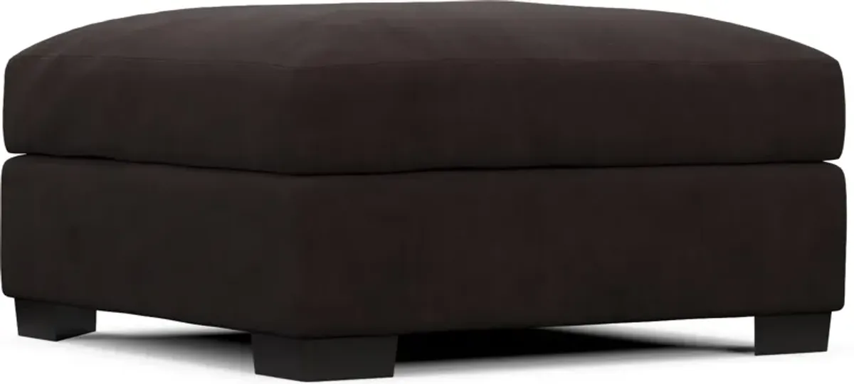 Beckham Foam Comfort Ottoman - Merrimac Dark Brown