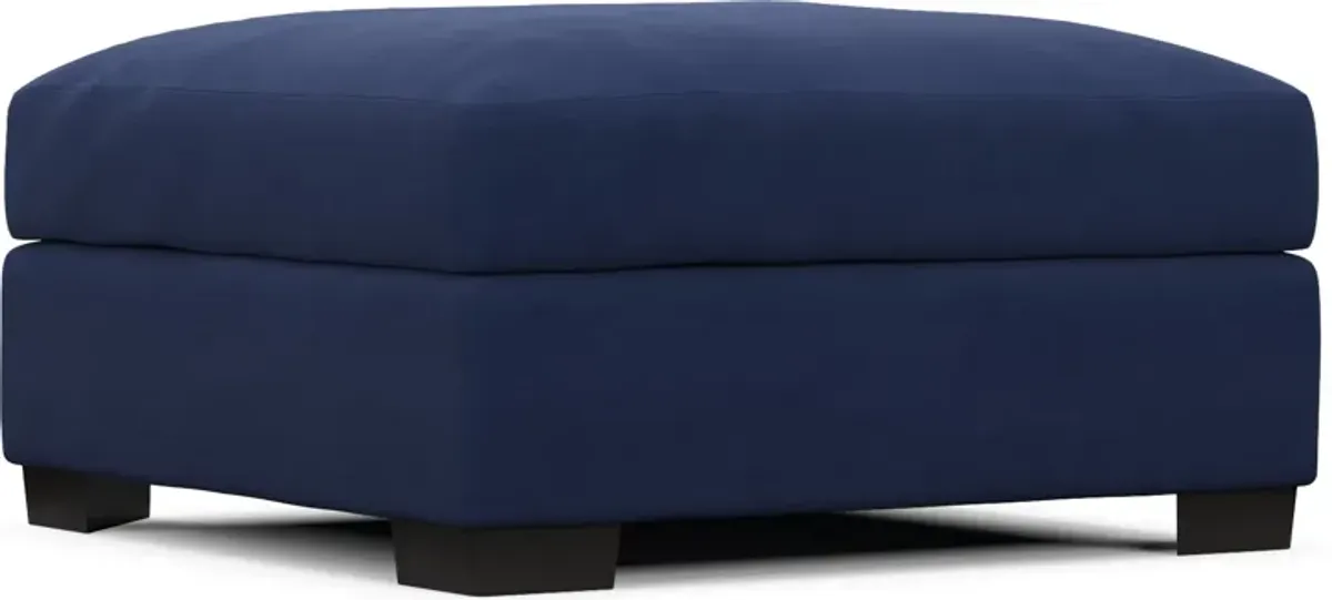 Beckham Foam Comfort Ottoman - Abington Indigo