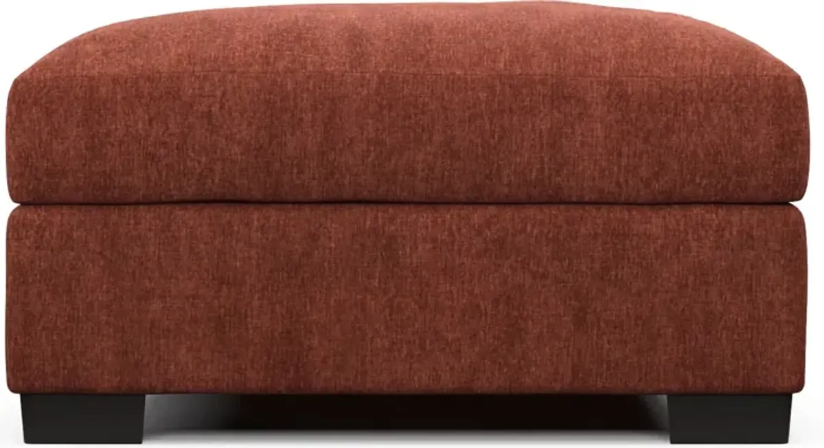 Beckham Foam Comfort Ottoman - Contessa Paprika