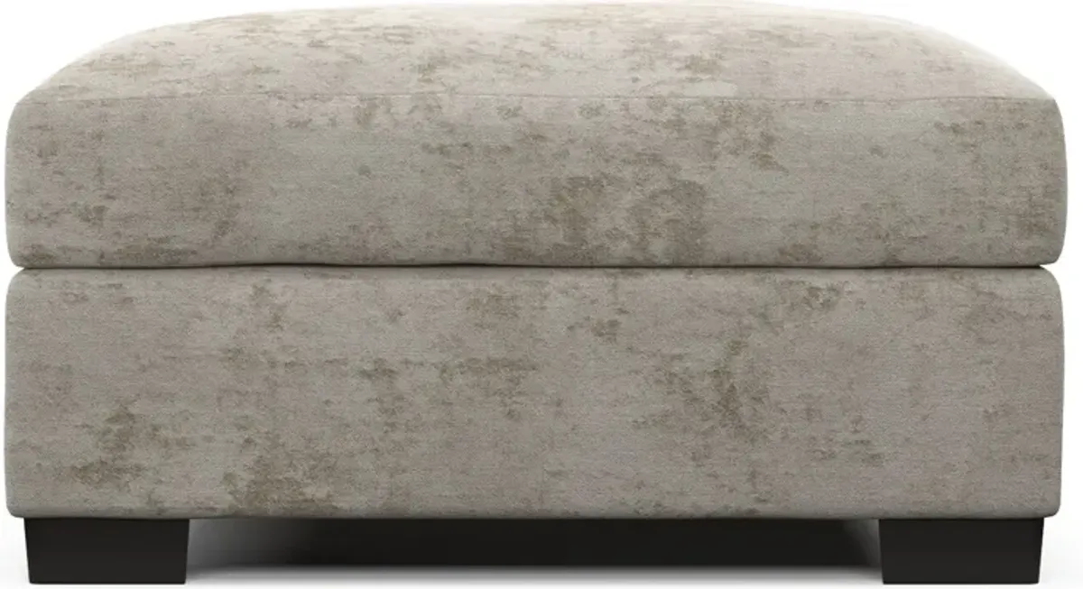 Beckham Foam Comfort Ottoman - Hearth Cement