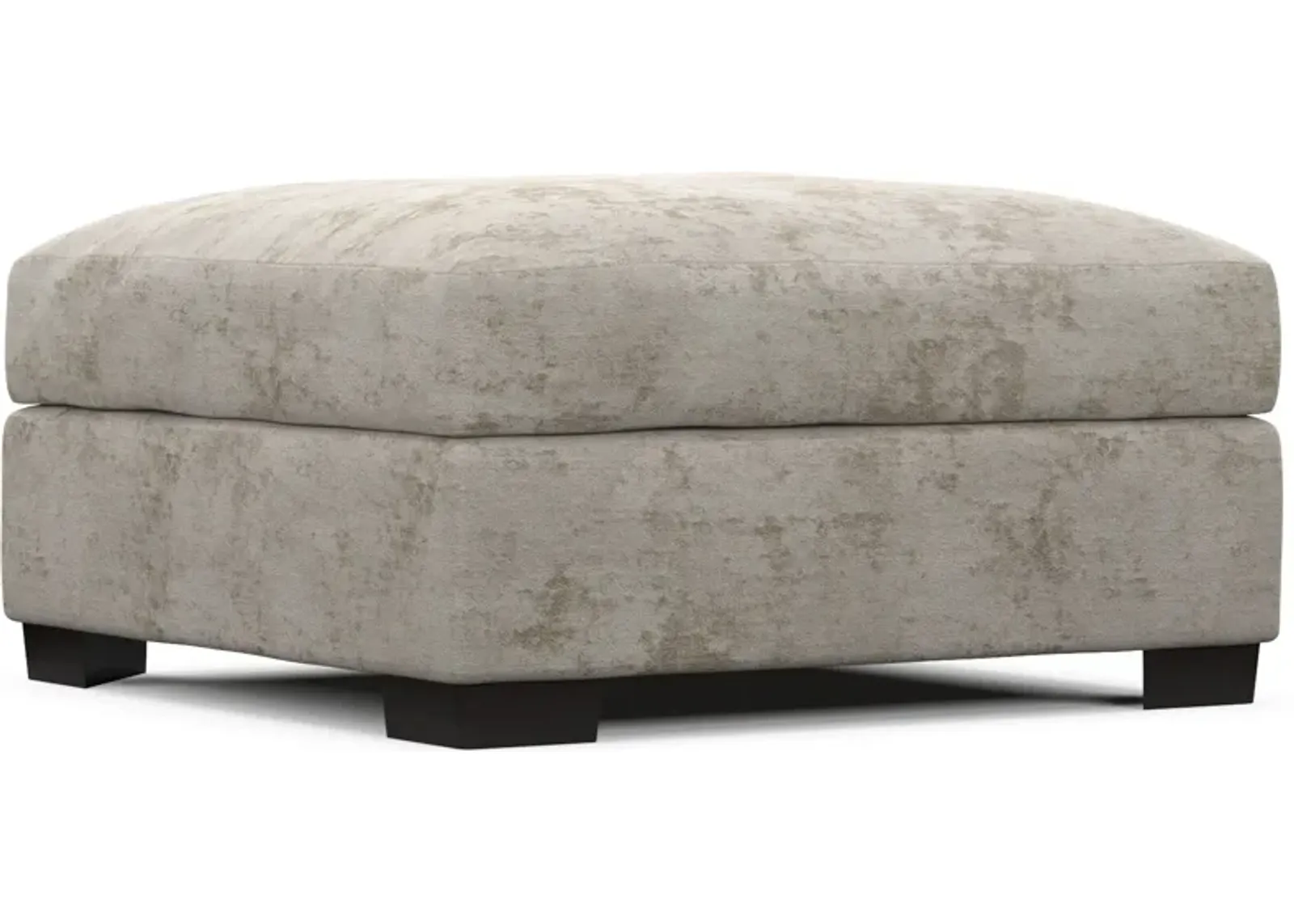 Beckham Foam Comfort Ottoman - Hearth Cement