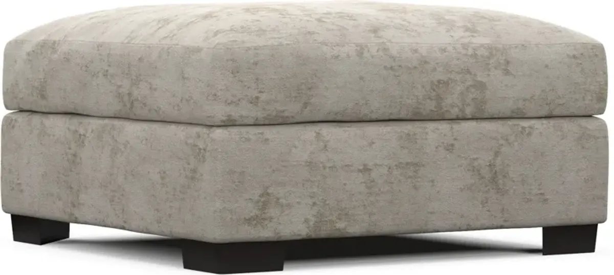 Beckham Foam Comfort Ottoman - Hearth Cement