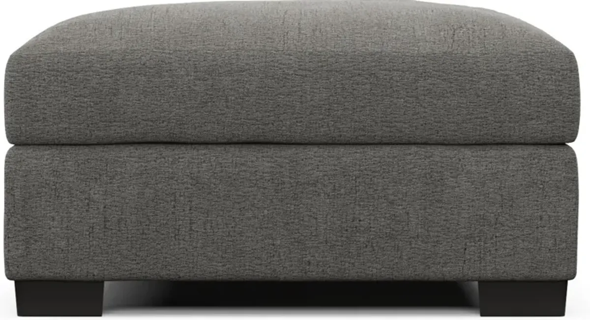 Beckham Foam Comfort Ottoman - Living Large Charcoal