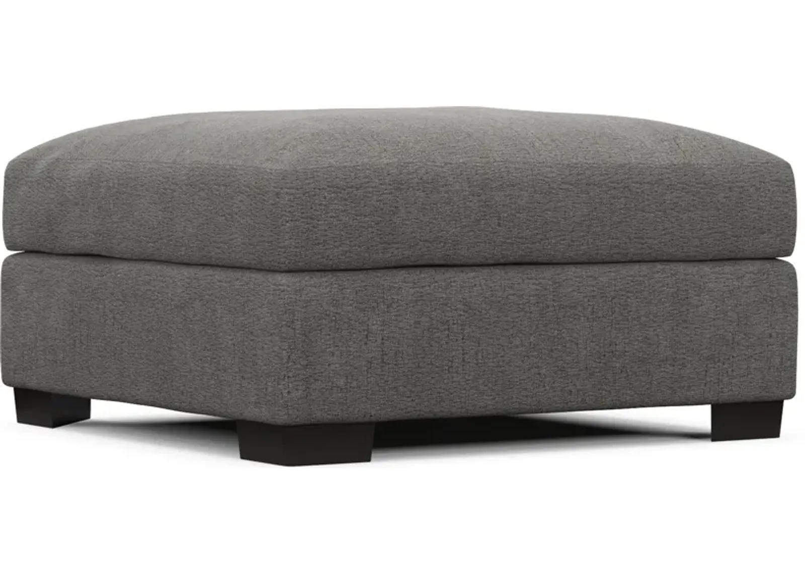 Beckham Foam Comfort Ottoman - Living Large Charcoal