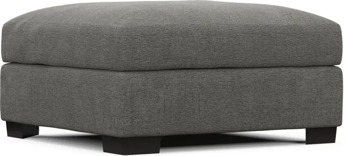 Beckham Foam Comfort Ottoman - Living Large Charcoal