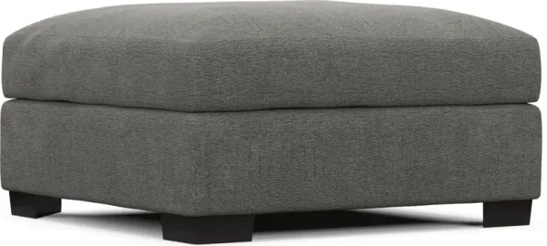 Beckham Foam Comfort Ottoman - Living Large Charcoal