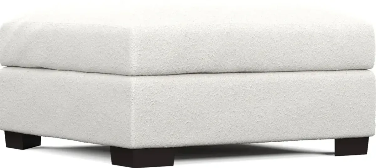 Beckham Foam Comfort Ottoman - Bloke Snow