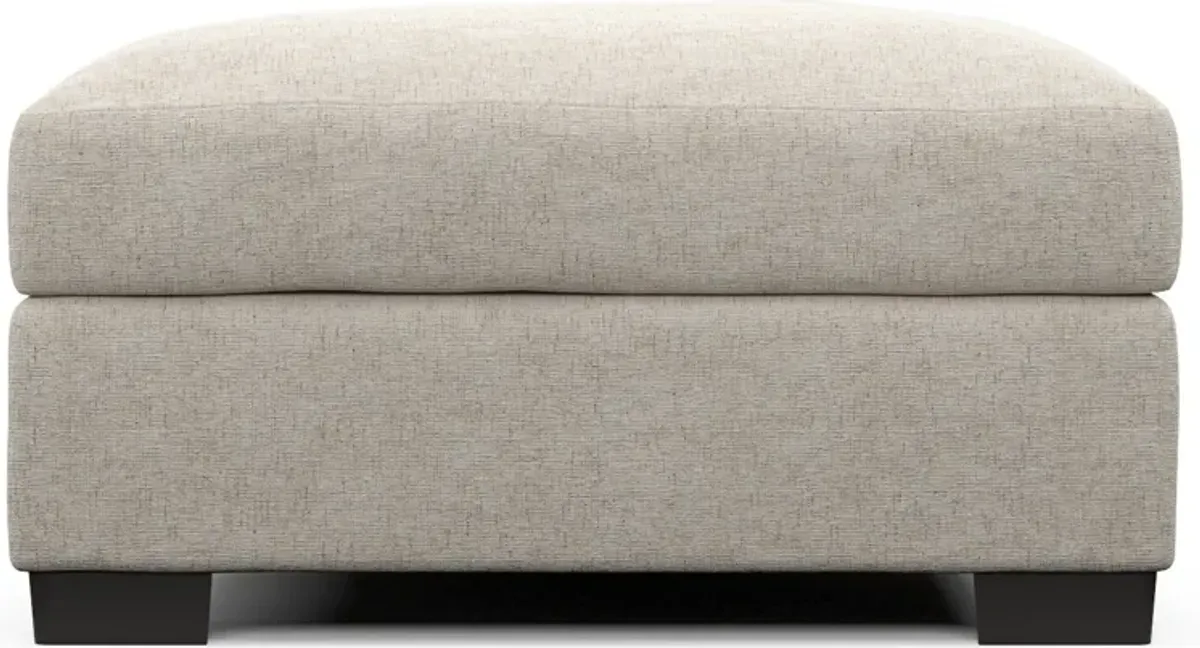 Beckham Foam Comfort Ottoman - M Ivory