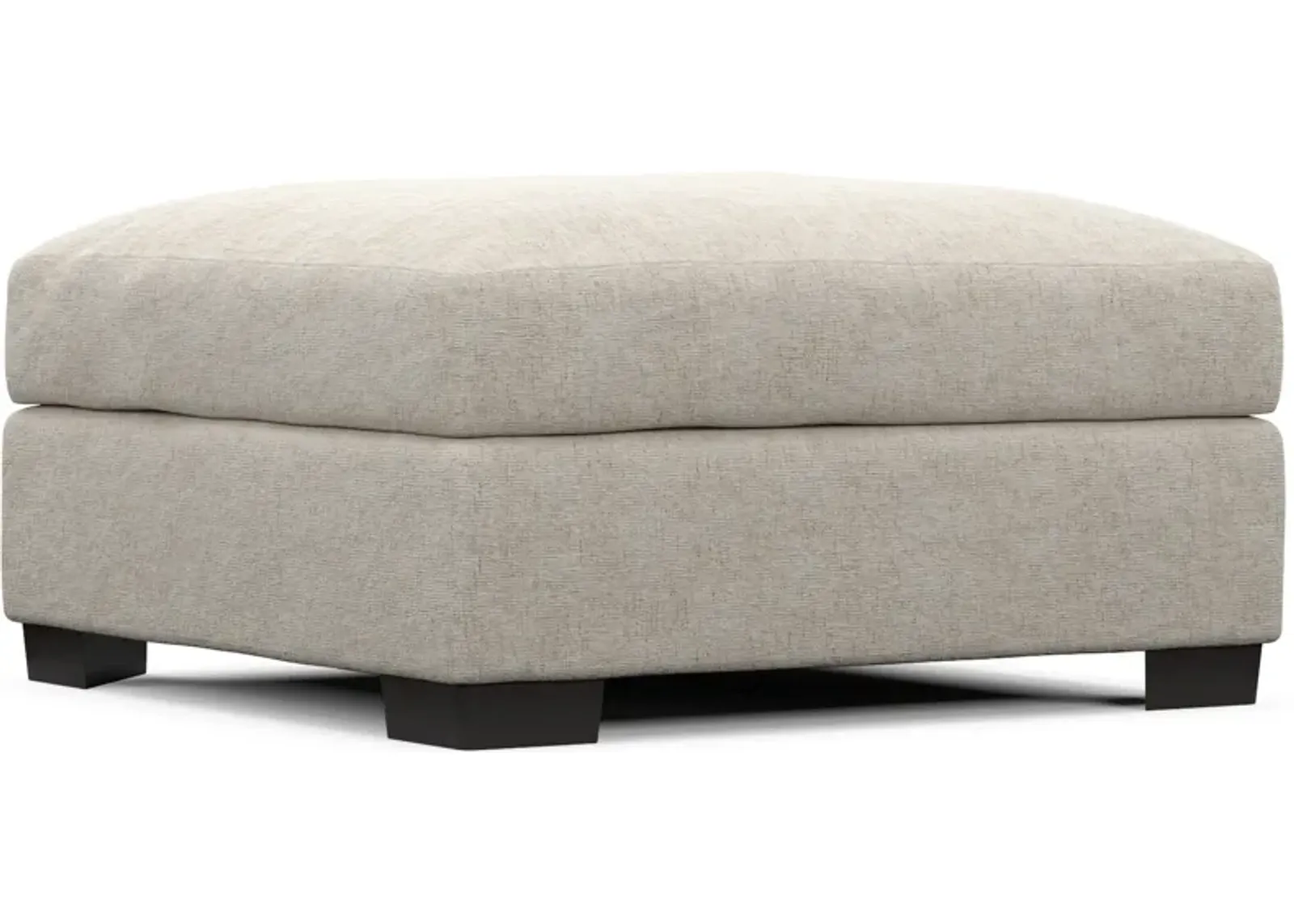 Beckham Foam Comfort Ottoman - M Ivory