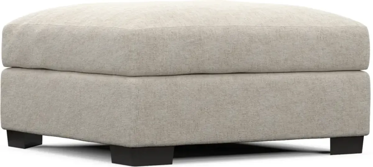 Beckham Foam Comfort Ottoman - M Ivory