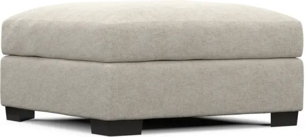 Beckham Foam Comfort Ottoman - M Ivory
