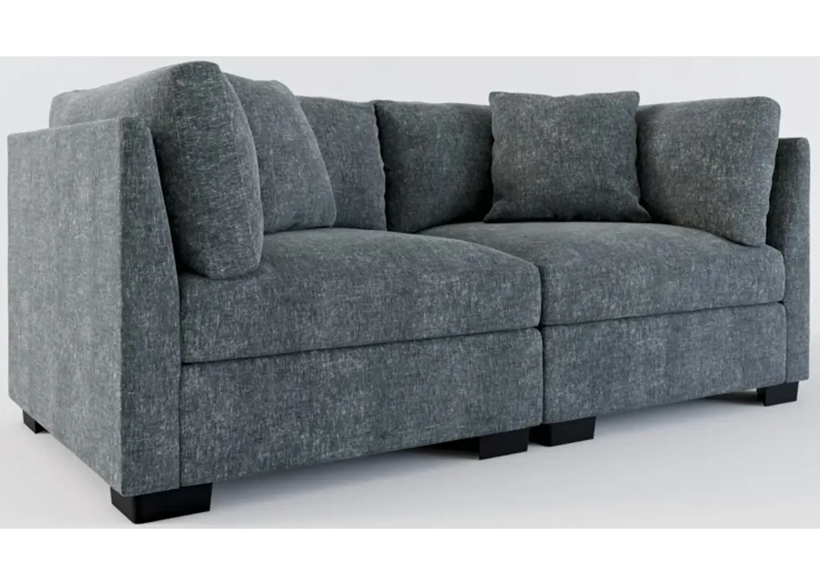 Beckham Foam Comfort 2-Piece Sofa - Contessa Shadow