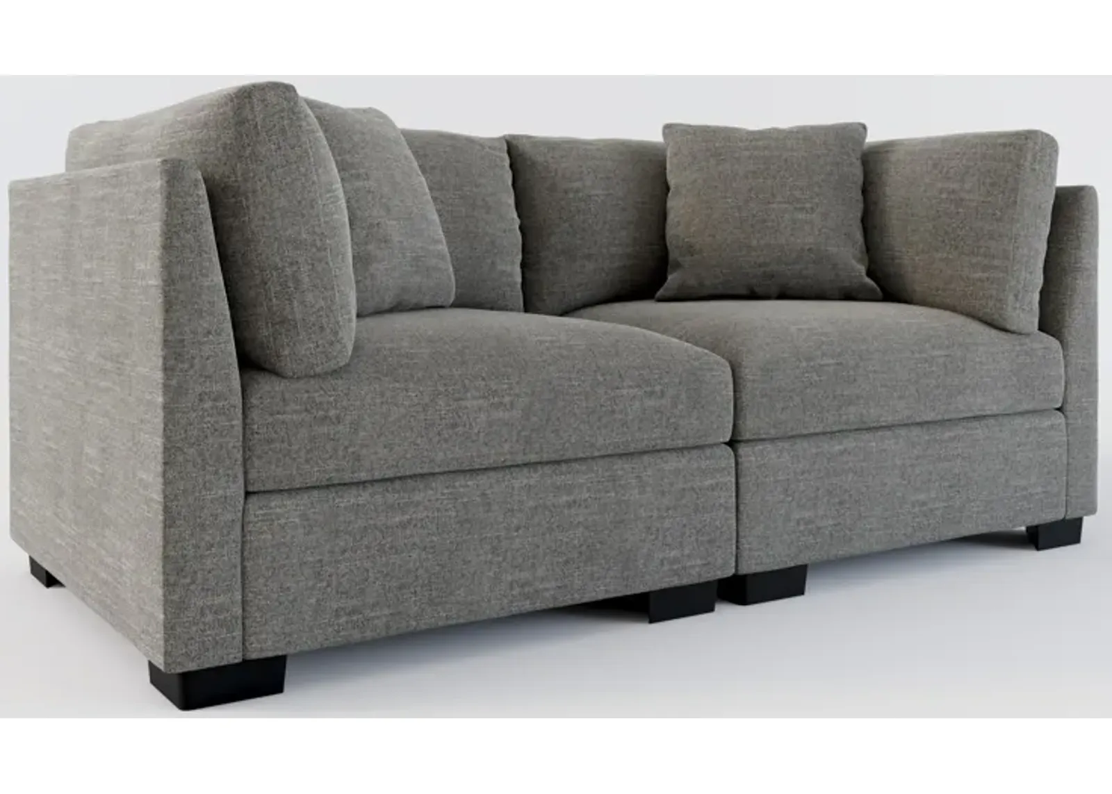 Beckham Foam Comfort 2-Piece Sofa - Curious Charcoal