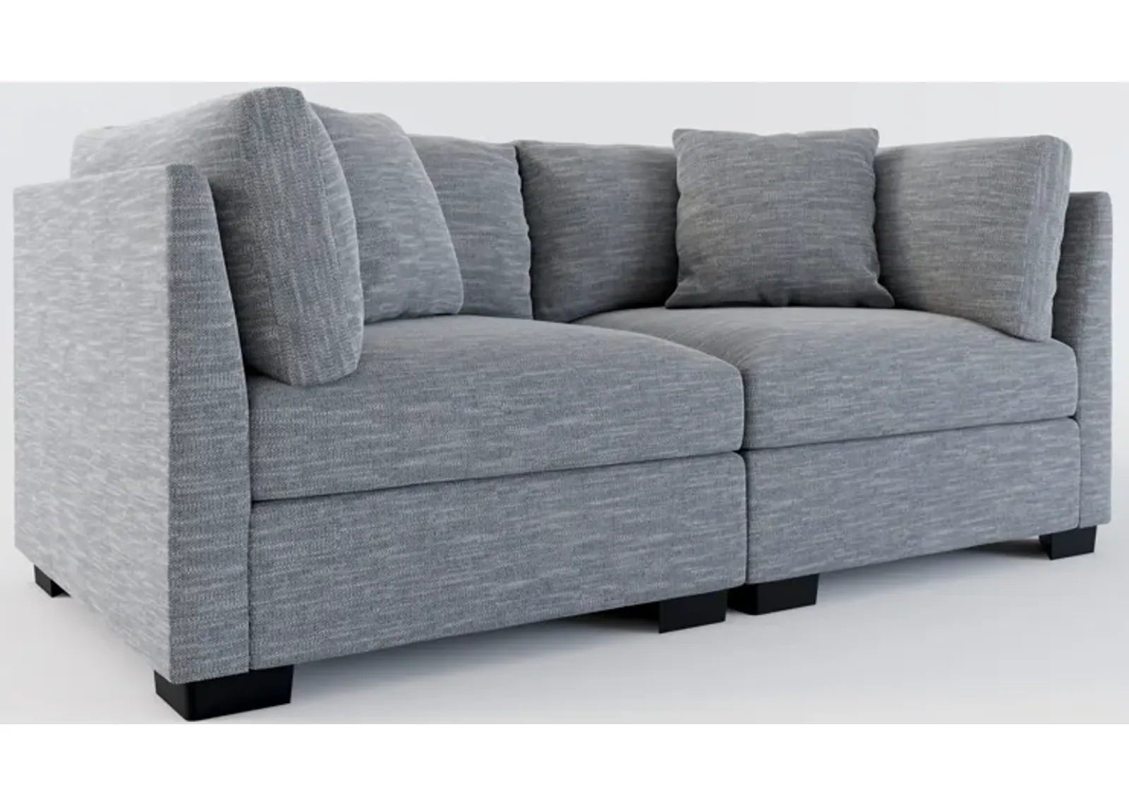 Beckham Foam Comfort 2-Piece Sofa - Dudley Indigo