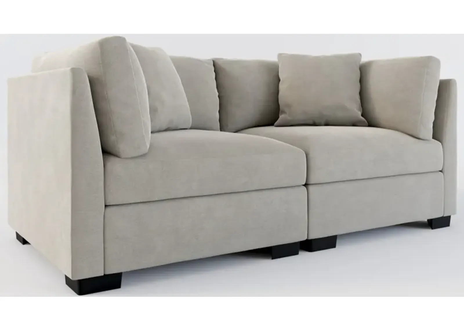 Beckham Foam Comfort 2-Piece Sofa - Abington Fog